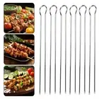 Bbq Skewer Kit Reusable Meat Skewering Tools 6-piece Set of Stainless Steel