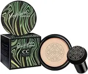 CC Cream Cushion Foundation | Air Cushion CC Cream | Air Cushion BB Cream for Women Girls, Nude Makeup Moisturizing Concealer Lasting Brightening