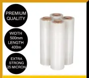 Clear Stretch Film Pallet Carton Shrink Wrap Hand Use Roll 500mm x 400m 25um