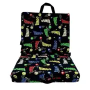 Foam Patterned Bingo Game Seat Fold Double Office Chair Cushion Back Support Pad