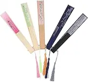 5pcs Bamboo Folding Fans Vintage Folding Fan Dancing Cloth Fan Handheld Fan Folding Fan Chinese Folding Fan Retro Hand Fan Foldable Fan Folding Random Color