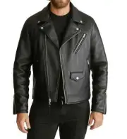 NWT $268 Robert Graham Racer Lined Biker Jacket Black RGF22R86 Zippers Size XL