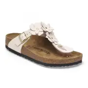 BIRKENSTOCK Women's Gizeh Flower Sandal Light Rose Leather (regular width) - 102