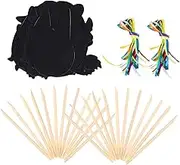 1 Set Scratch Off Ornament Decorations Scratch Off Cards Scratch Paper Scratch Painting Scratch Cards Wooden Stick