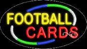 NEW “FOOTBALL CARDS" 30x17 OVAL BORDER REAL NEON SIGN w/CUSTOM OPTION 14519