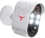 1080P Security Camera Wireless Outdoor with 2-Way Talk for Home Security, Color Night Vision, PIR Motion Detection, Cloud Storage, Live View Bullet Surveillance Cam