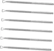 HAKIDZEL 6pcs Nail Care Tools Cuticle Pusher Set Nail Polish Remover Scraper Stainless Steel Tools for Manicure and Pedicure
