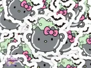 Hello Kitty Halloween Cauldron Sticker