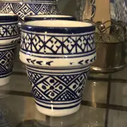 Fez Furniture & Homewares Tangier Blue & White Tea Cup