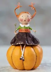 Lori Mitchell Thanksgiving Prissy Pumpkin Eater Figurine 11166