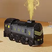 Steam Train Essential Oil Diffuser with Light, 300ml Train Humidifier Diffuser Ultra Quiet Train Humidifier 2 Misting 2 Light Mode Steam Train Diffuser, Auto Shut-Off for Home Office Hotel Bedroom