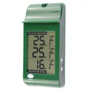 Large Digital Max Min Thermometer in Green - Indoor Outdoor Garden Greenhouse...