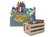 Crosley Record Storage Crate & The Beatles - Yellow Submarine - Vinyl Album Bundle