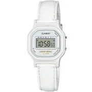 Casio Women's Classic Digital Watch with White Leather Band - LA-11WL-7A