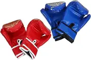 MUELODSIC 2Pairs Boxing Gloves of PU Sparring Gloves for Boys Kickboxing Gear with Widened Wrist Wrap Durable Thai Punching Gloves for Training and Exercise