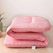 Japanese Floor Mattress Double Foldable,Camping Mattresses for Tents,Roll Up Mattress Single Guest Bed,Shikibuton Futon Mattress,Pink,Full/120x200cm