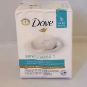Dove Sensitive Skin Beauty Bar Soap 3.75 oz, 2 Ct