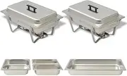 2 Piece Chafing Dish Set Stainless Steel,Chafing Dishes 9.5KG-50528