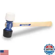 VAUGHAN 24 oz Soft Face Rubber Mallet, Made In The USA, White And Black, RM24