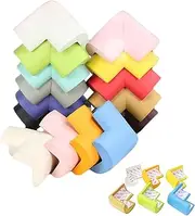 20PCS Baby Safety Corner Guards for Baby Multicolor Proofing Furniture Soft Foam Corner Covers Baby Proofing Safety Corner Protectors for Table,Desk,Sofa(Black, White, Wood, Beige, Gray, 4 Each)