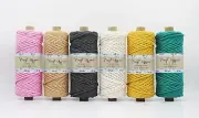 3ply Twisted Cotton Macrame Cord/Rope (109 Yards, 3mm) With Ring