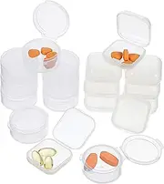 MUCKLILY 20Pcs Clear Cases Mini Jewelry Storage Containers for Beads Items Compact Design for Travel Everyday Organization