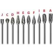 Burrs Tungsten Carbide Rotary Drill Die Grinder Carving Bit 1/8" Shank