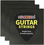 5 Core 3 Packs Guitar strings 6 Nickel Acoustic Electric Guitar Strings, guitar & bass accessories, Light, Gauge 0.09-0.042 Nickel Wound Shield Package Corrosion-Free GS El 3 SET