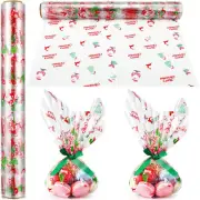 Colored Cellophane Roll Clear Paper Wrapping Baskets Christmas Favor Supplies