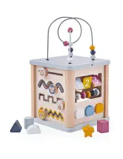 [BIGJIGS TOYS] FSC Wooden Activity Cube 38.5cm 12months+