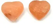 2 Pcs Heart Shape Himalayan Salt Hot Massage Cold Stones Set Warm Rocks Kit for Facial SPA