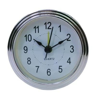 Silver Quartz Alarm Clock Head Gallows Inlay Clock Bedside Alarm Clock 78mm