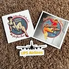 UPS Airlines Radomes Sticker Decals Pinup Woman Bundle Lot