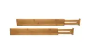 Adjustable Bamboo Drawer Dividers Set Of 2 Custom Fit 16 To 20 Inches