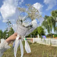 在飛比找蝦皮購物優惠-小清新香皂花束 迷你乾燥花束 母親節520碎冰藍玫瑰花束成品