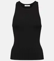 [CO] CO Ribbed-knit jersey tank top AU 8 black