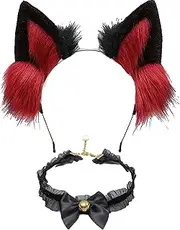 Handmade Faux Fur Animal Ears Headband – Cat, Wolf, Fox Ears for Cosplay, Costume Parties, Kids & Adults