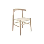 Set of 2 Malibu Kitchen Dining Chairs - Oak/Natural - Solid Oak