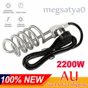 Portable 2200 Watts Immersion Bucket Water Heater Electric Heating Element 220V.