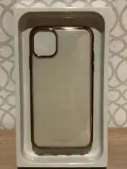 Heyday Apple iPhone11/XR Clear Case with Bumper Frame-Gold‼️No Box‼️As Shown