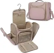 [HAMKVBPR] Hanging Toiletry Bag Portable Cosmetic Bag Foldable Toiletry Bag Make-up Storage Bag for Business Trip(Pink)