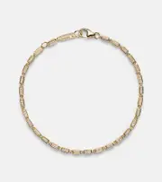 [Suzanne Kalan] Suzanne Kalan Block-Chain Mini 18kt gold bracelet with diamonds One Size gold