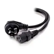 Alogic MF-3PRTC13-02 2m Right Angle Aus Mains Plug to IEC C13 Male to Female