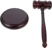 FIXOSHEE 1Set Creative Judge's Hammer Court Gavel Base for Auctions Legal Proceedings Role Play Hardwood Design Lawyers Auctioneers