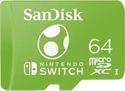 [SanDisk] microSDXC UHS-I Memory Card for Nintendo Switch Yoshi Edition 64GB (U3, Class 10, 100MB/s Transmission, More Space for Games)