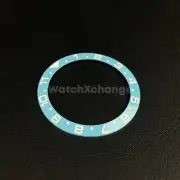 38mm Ceramic Bezel insert Light Sky Blue & White For Rolex Seiko SKX SRPD