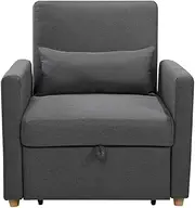 Foret Single Seater Pull-Out Sofa Bed Lounge Adjustable Couch Furniture Recliner