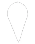 dinh van 18K White Gold Le Cube Diamant Large Chain Necklace with Diamond, 17.7