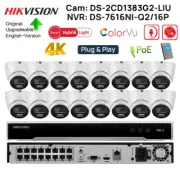 Hikvision 16Channl 4K IP Camera CCTV System Smart Hybrid Light ColorVu+IR MIC AU
