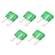 5 Pcs ATC/ATO Fuses 30A DC 32V MINI Car Fuses Fast Fuse for Car RV Replacement